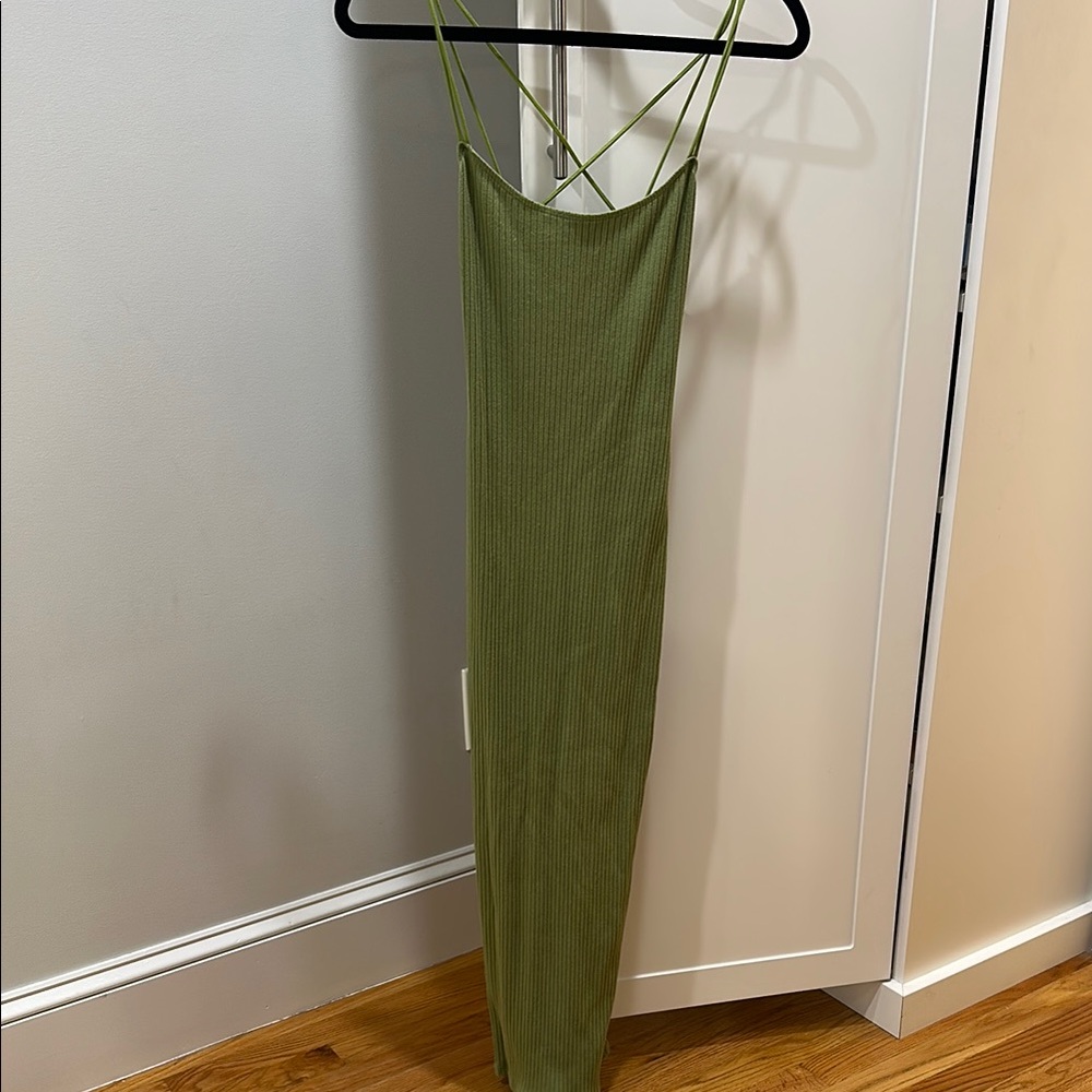 Reformation Green Midi Dress